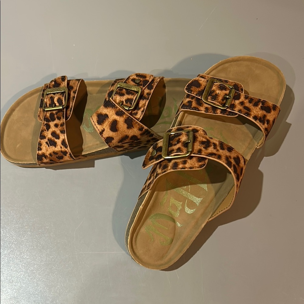 Mad Love Leopard Print Sandals